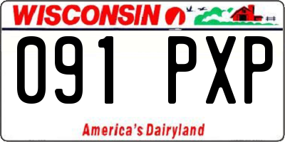 WI license plate 091PXP