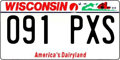 WI license plate 091PXS