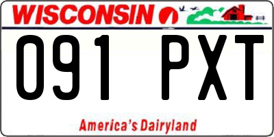 WI license plate 091PXT