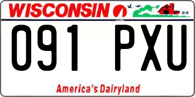 WI license plate 091PXU