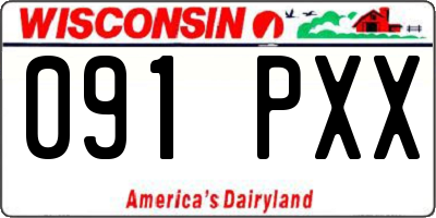 WI license plate 091PXX