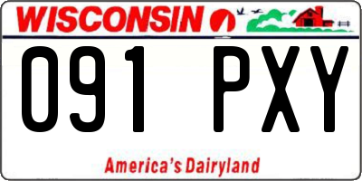 WI license plate 091PXY