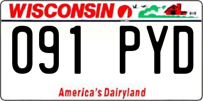 WI license plate 091PYD
