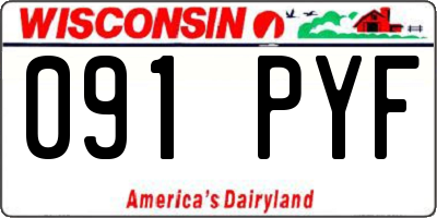 WI license plate 091PYF
