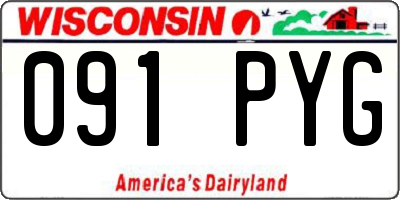 WI license plate 091PYG