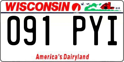 WI license plate 091PYI