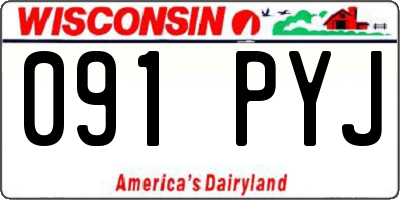 WI license plate 091PYJ