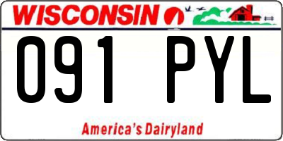 WI license plate 091PYL