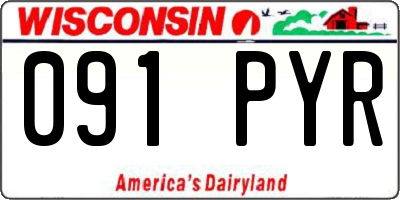 WI license plate 091PYR