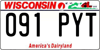 WI license plate 091PYT