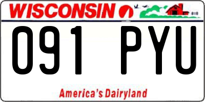 WI license plate 091PYU