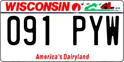 WI license plate 091PYW