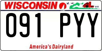 WI license plate 091PYY