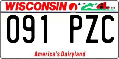 WI license plate 091PZC
