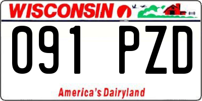 WI license plate 091PZD