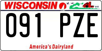 WI license plate 091PZE