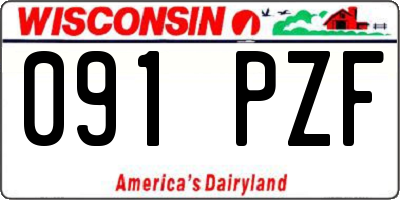WI license plate 091PZF