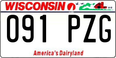 WI license plate 091PZG
