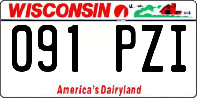 WI license plate 091PZI