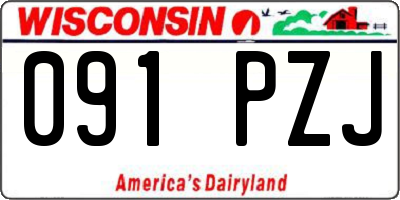 WI license plate 091PZJ