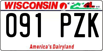 WI license plate 091PZK