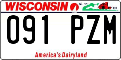 WI license plate 091PZM