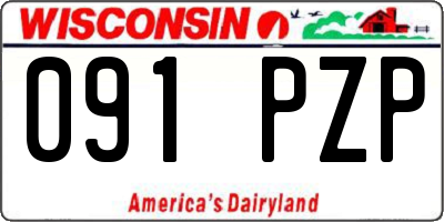 WI license plate 091PZP
