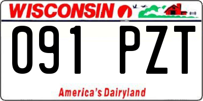 WI license plate 091PZT