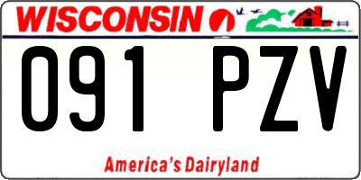 WI license plate 091PZV