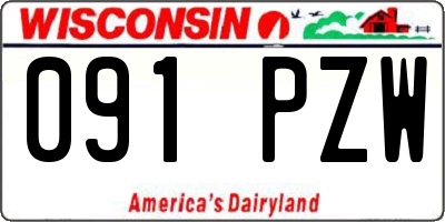 WI license plate 091PZW