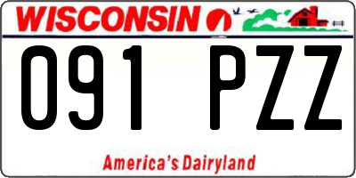 WI license plate 091PZZ