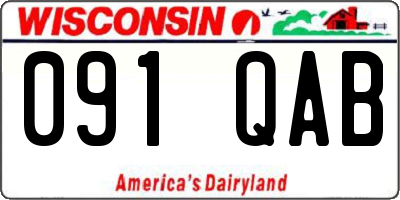 WI license plate 091QAB