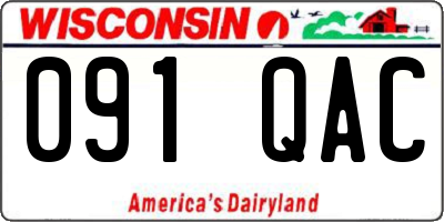 WI license plate 091QAC