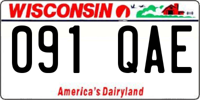WI license plate 091QAE
