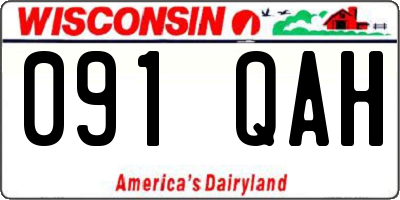 WI license plate 091QAH
