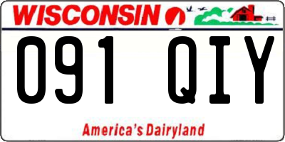 WI license plate 091QIY