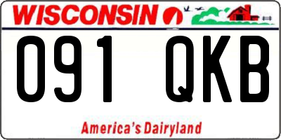 WI license plate 091QKB