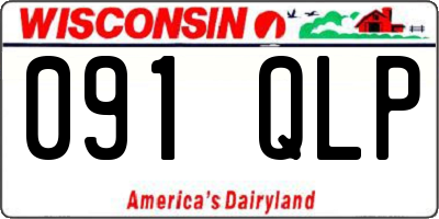 WI license plate 091QLP