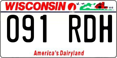 WI license plate 091RDH