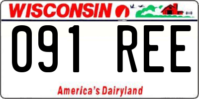 WI license plate 091REE