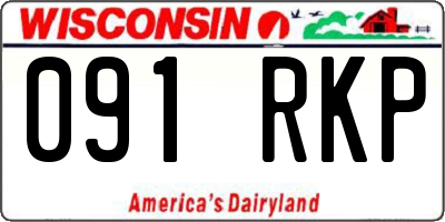 WI license plate 091RKP