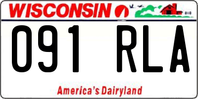 WI license plate 091RLA