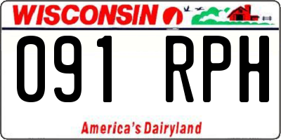 WI license plate 091RPH
