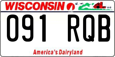 WI license plate 091RQB