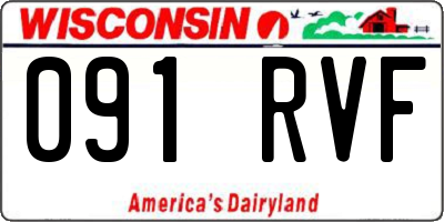 WI license plate 091RVF