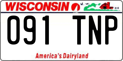 WI license plate 091TNP