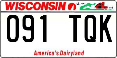 WI license plate 091TQK