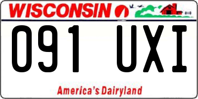 WI license plate 091UXI