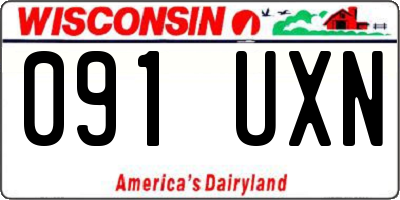WI license plate 091UXN