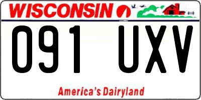 WI license plate 091UXV